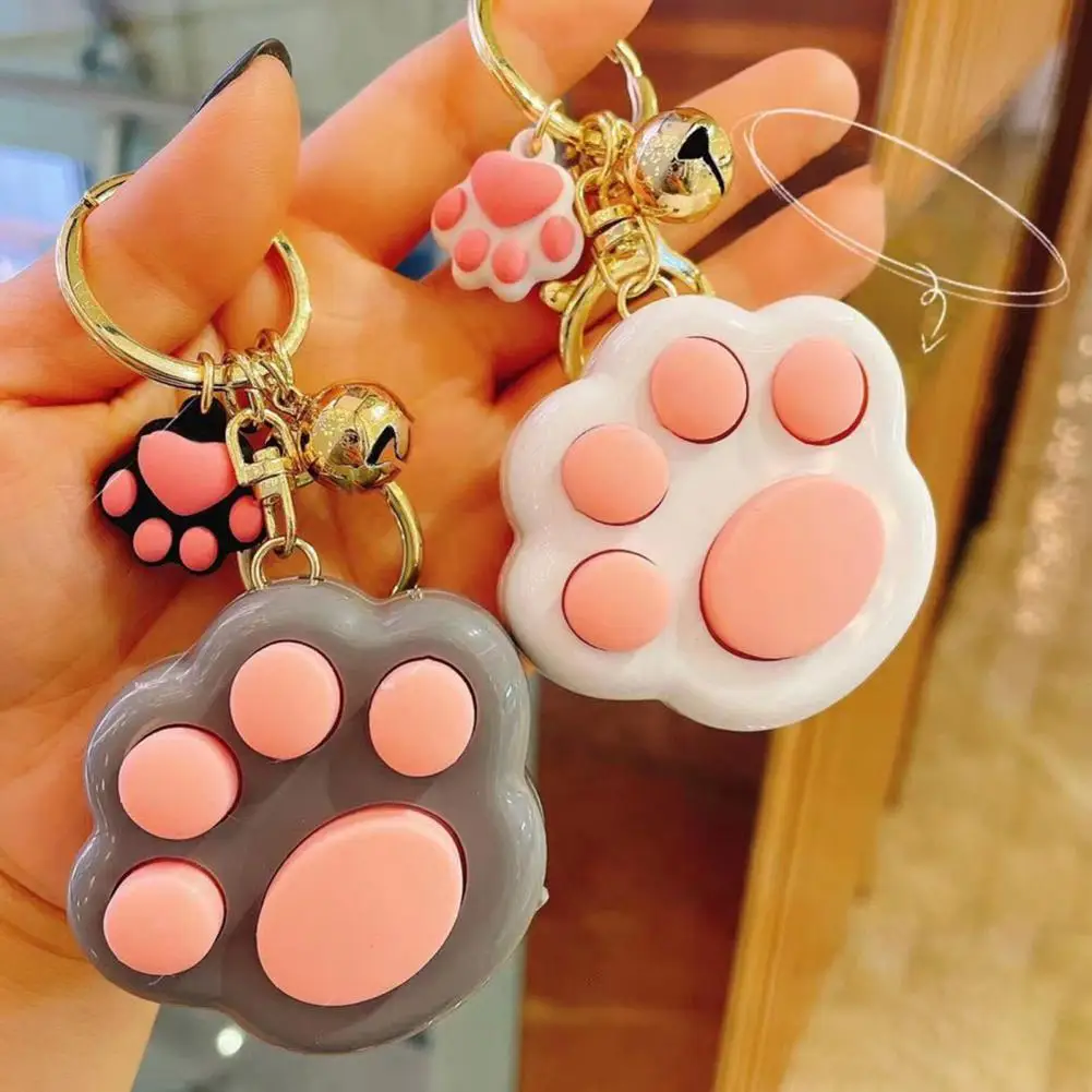 Adorable Zinc Alloy Memory Training Pendant Cat Paw Shape Mini Memory Game Machine Backpack Key Ring Hand-brain Coordination