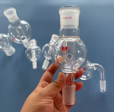 

1pcs 50ml to 1000ml Bump Trap 14#19#24#29# Frosted Standard Joint Lab borosilicate Glass Rotary Evaporator explosion-proof ball