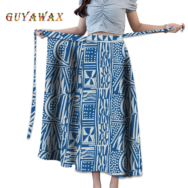 Traditional Mermaid Skirt Dress Africa Bazin Riche Print Clothing Lady Women Skirt Plus Size Long Skirts for Women