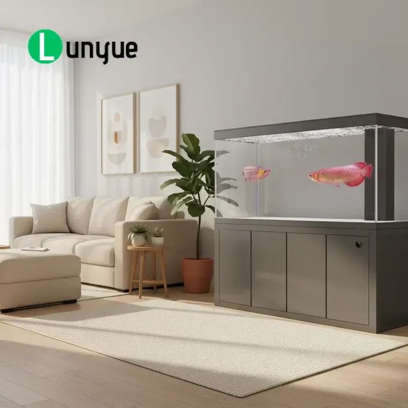 Modern Simple Rectangular Glass Aquarium Fish Tank Cabinet 500L Energy Saving Environmental Protection Intelligent Control