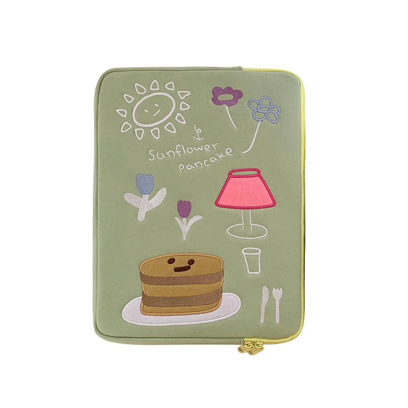 حقيبة كمبيوتر محمولة مقاس 11/13 بوصة، وسادة داخلية، تصميم كعكة القلب، حقيبة كمبيوتر لوحي، حشوة داخلية واقية