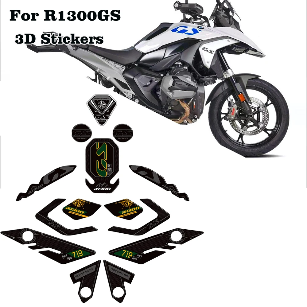 

Stickers Tank Pad Gas Fuel Oil Protector Decals For BMW R1300GS R 1300 GS 1300GS Trophy Triple Black Option 719 ADV Adventure