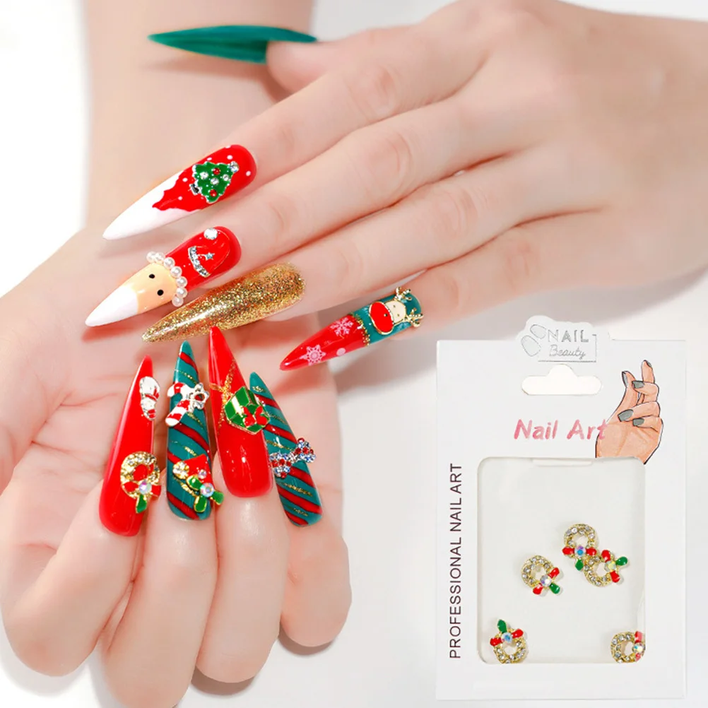 

15Pcs Christmas Manicure Patches Durable Nail Art Stickers for DIY Fingernail Decors Salon Nail Accessories Fingernail Decors