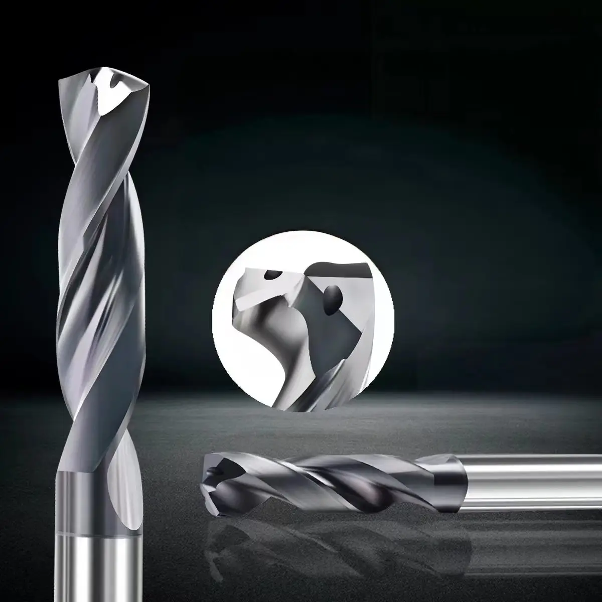 Alloy Solid Carbide Drill Bits inner coolant Drilling Tools Tungsten steel Precision twist drill 3D