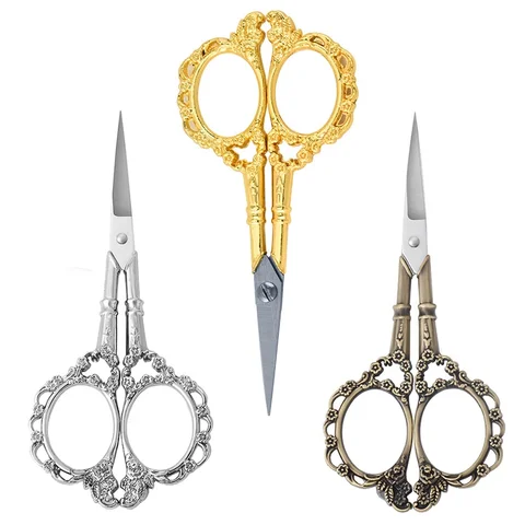 Classic Vintage Style Scissors for Nail Art, Embroidery Scissors Stork, Sewing Thread, Fabric and Crafts at Home