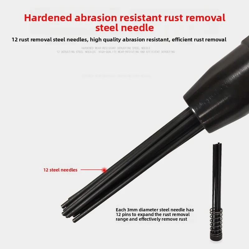 Co-Gong Pneumatico Dritto 12 Pin Rimozione Ruggine Pistola per Rimozione Ruggine Mini Pala per Rimozione Ruggine 3mm Saldatura Scorie Pulizia Pala Rimozione Ruggine Nave