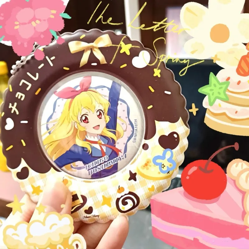 Cute Chocolate Donut Badge Cover for 58mm Badges Japanese Game Anime Tinplate Pin Storage Display Pendant for Ita Bag Backpack