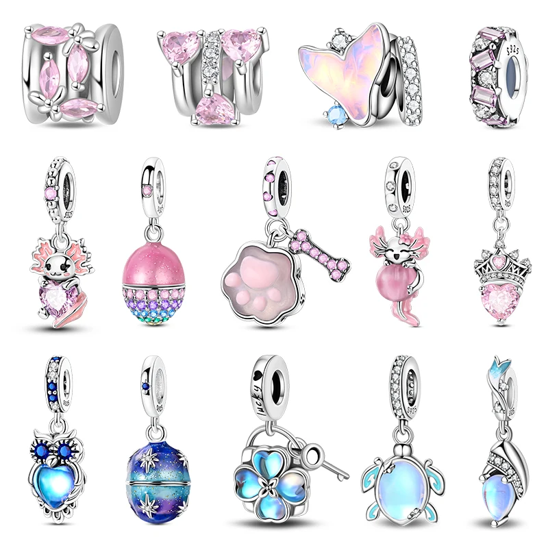 Animal Easter Egg Silver Charms Beads Fit Original Bracelet Bag Keychain Earring Charm Bead Pendant Diy Women Jewelry Gift