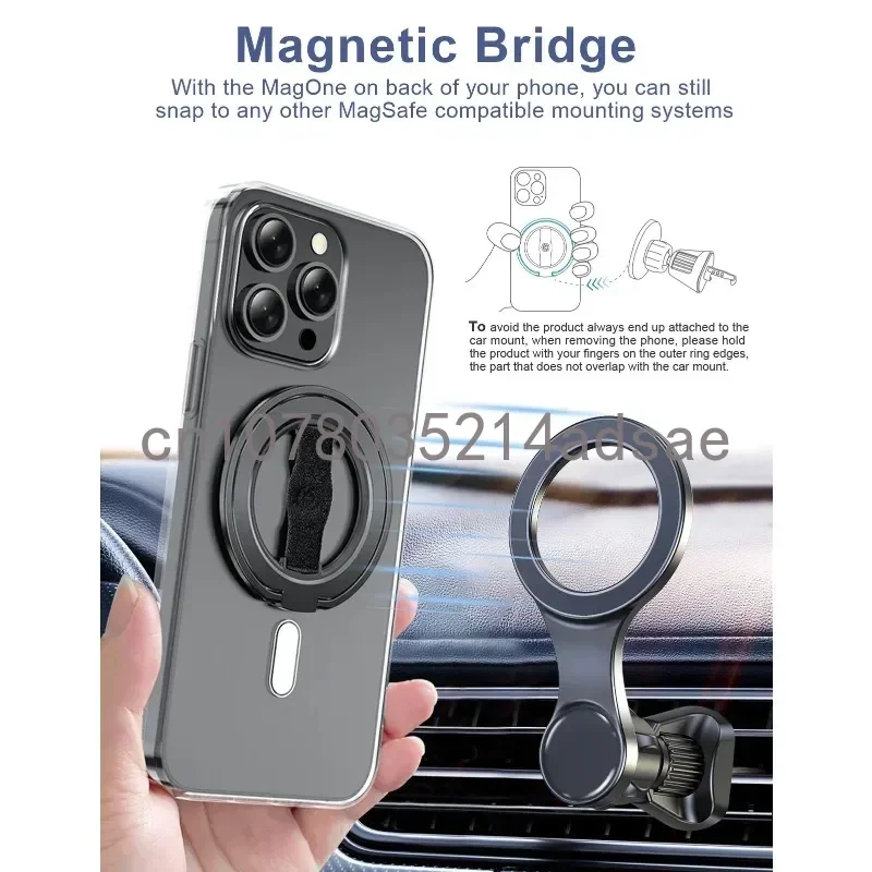 

3rd Gen Compatible with IPhone Phone Holder, Removable Magnetic Ring Holder Kickstand Ring for IPhone 17，16,15,14,13,