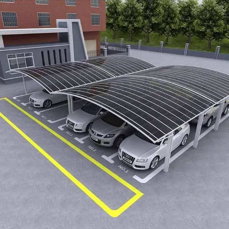 Modern Luxury Corrosion Resistant Car Shelter Outdoor Arch Carport 6063 Aluminum Powder Coating Acrylic Material Car Parking