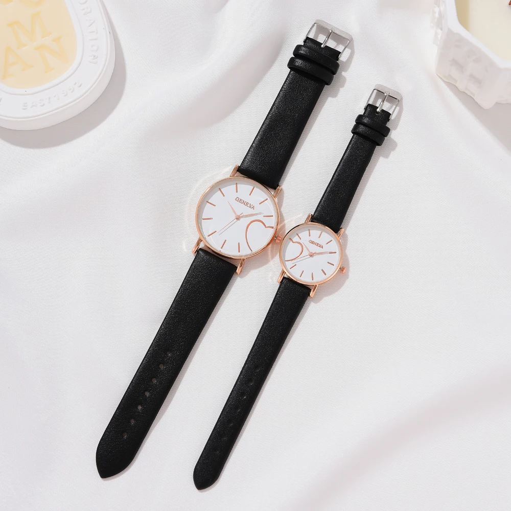 Couple Watch 2Pcs 2023 Luxury Women Bracelet  Wristwatches Fashion Ladies Quartz Leather Strap Bracelet Clock Gift Montre Femme