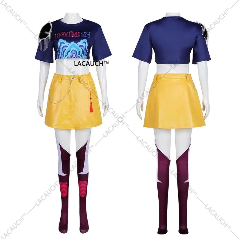 حار أنيمي KPop شيطان الصيادين رومي ميرا زوي تأثيري حلي شعر مستعار فتاة مجموعة البدلة النساء هالوين حفلة لعب الأدوار 5;c,8'z,6.k; #3