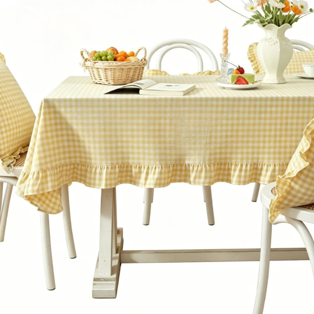 Charming Rosa Gingham Tablecloth: Perfect For Stylish Dining And Events For Kitchen Dining Room Home Decor Table Cloth Cover