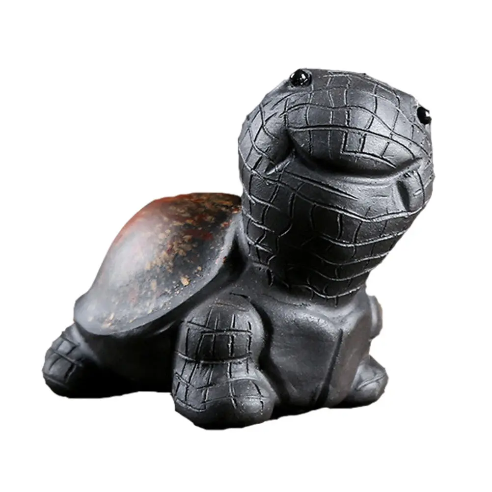 

1Pcs Tea Pet Decor Turtle Shaped Adornment Realistic Classic Style Home Office Decoration Turtle Decoration