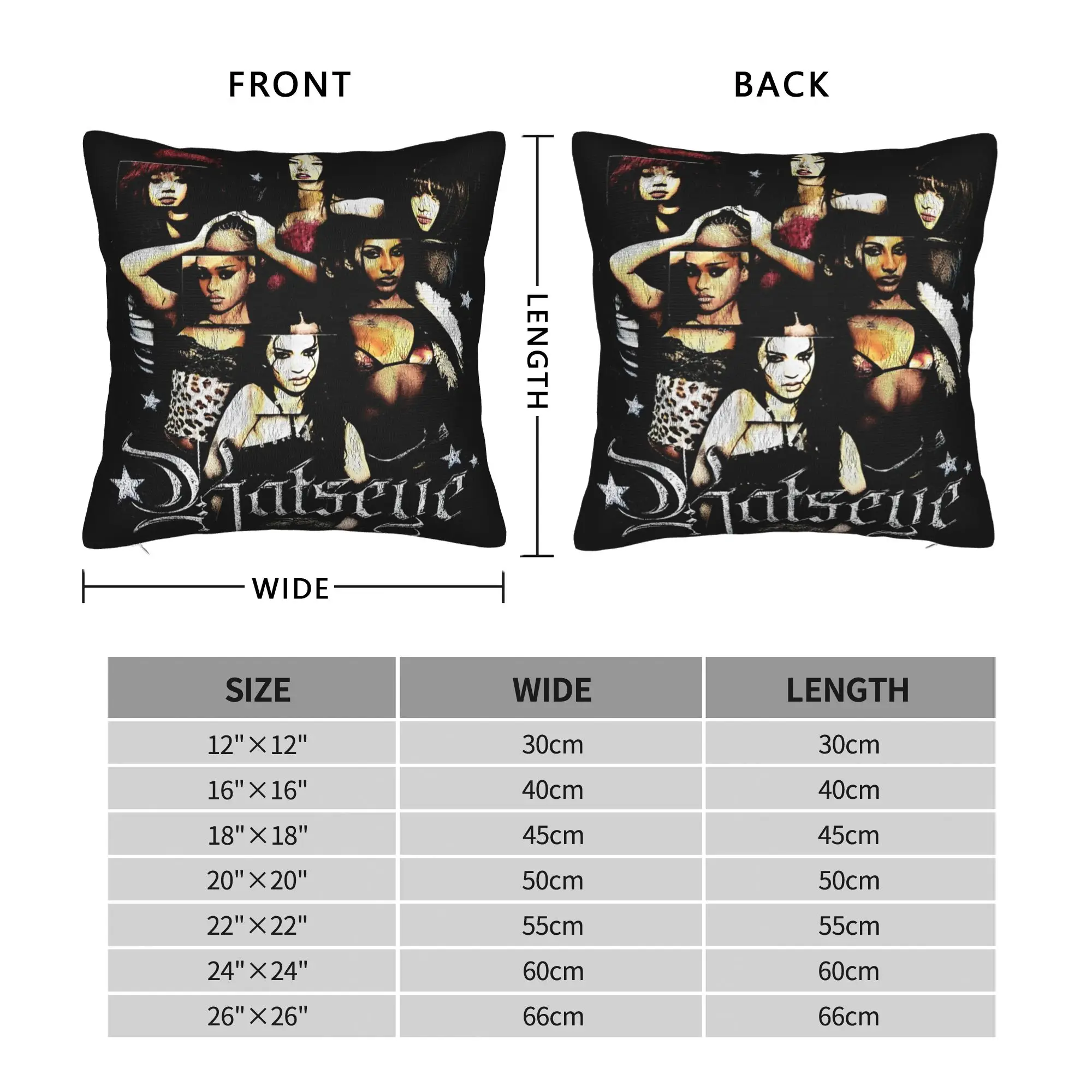 Katseye Crack Style Band Pillowcases  Retro Trendy Pillow Case For Couch Sofa Bedroom Custom Pillow Cover