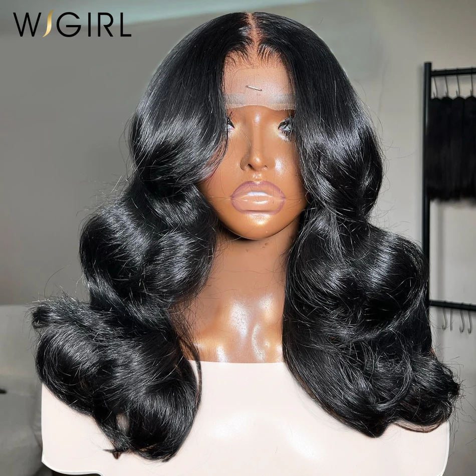 Wigirl 250% Body Wave 13x4 13x6 Short Bob Wig Lace Front Human Hair Wigs Preplucked Water Wave 5x5 Glueless Lace Closure Wig