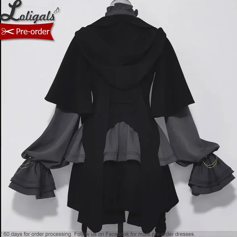 Ouji Lolita Gothic Hooded Rabbit Ear Cape / Short Pants / Long Sleeve Shirt by Princess Chronicles ~ Rabbit in Moonlight