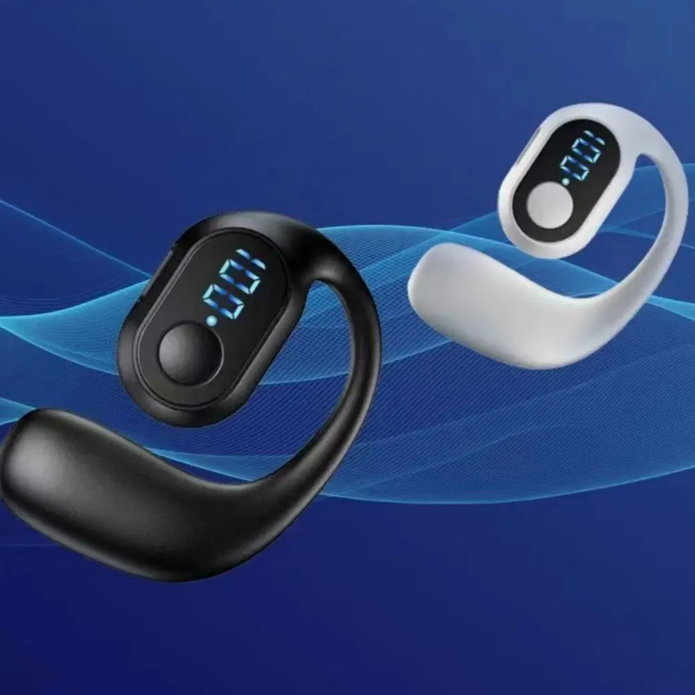 F1PRO Digital Display Single Ear Hanging Ear Bluetooth Headset Open Bluetooth 5.3 Wireless Headset Earphone