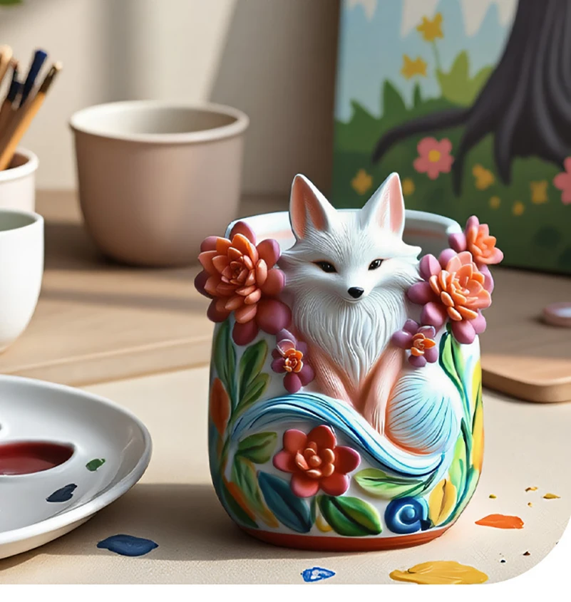 

Cement Plaster Mould White Aroma Candle Cup Mould Diy Drip Mould Aromatic For Storage Solution Candle Making Vase Creation