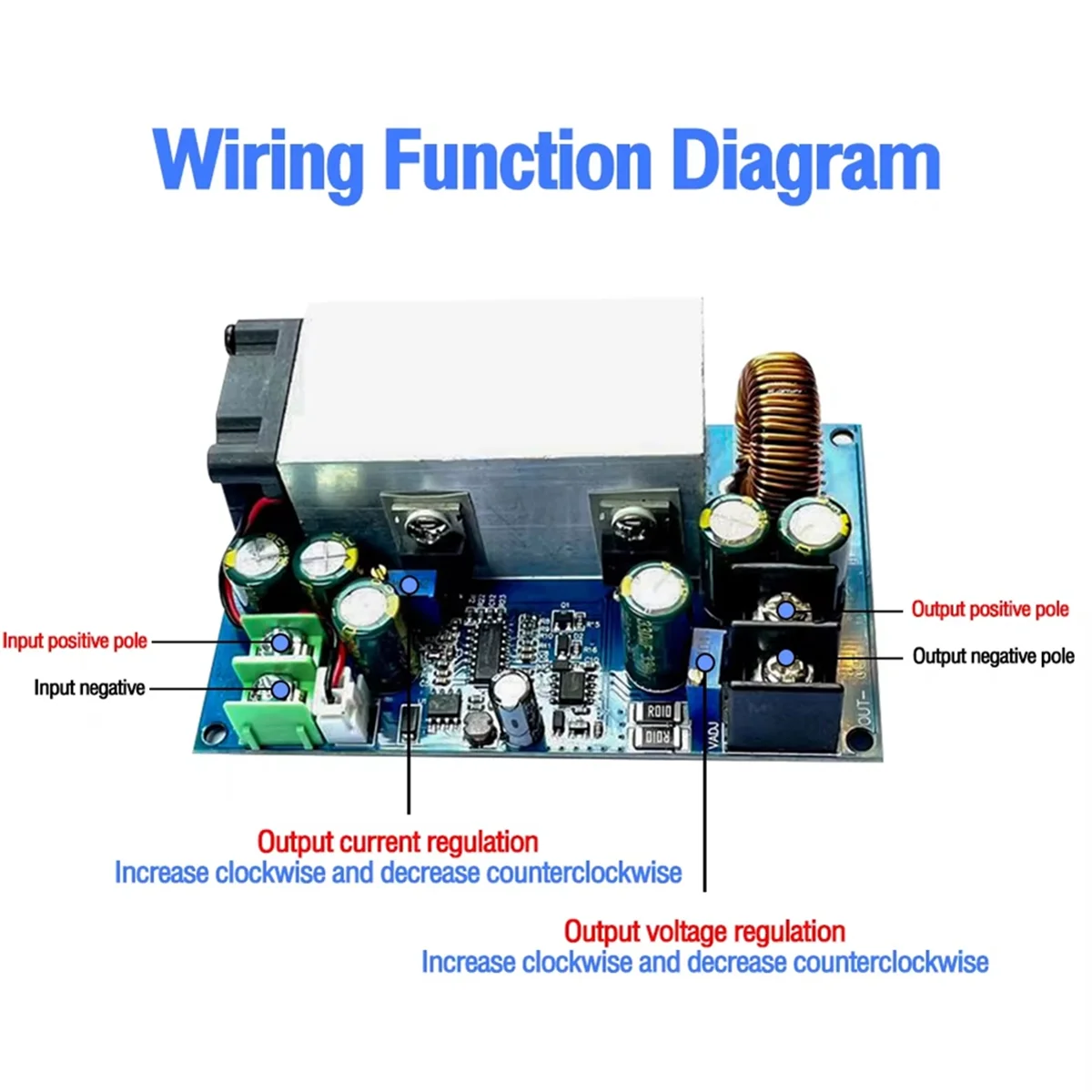 DC-DC Buck Converter 600W Buck Regulator Constant Voltage Constant Current DC 12-75V to 2.5-60V Adjustable Power Module-Lucky