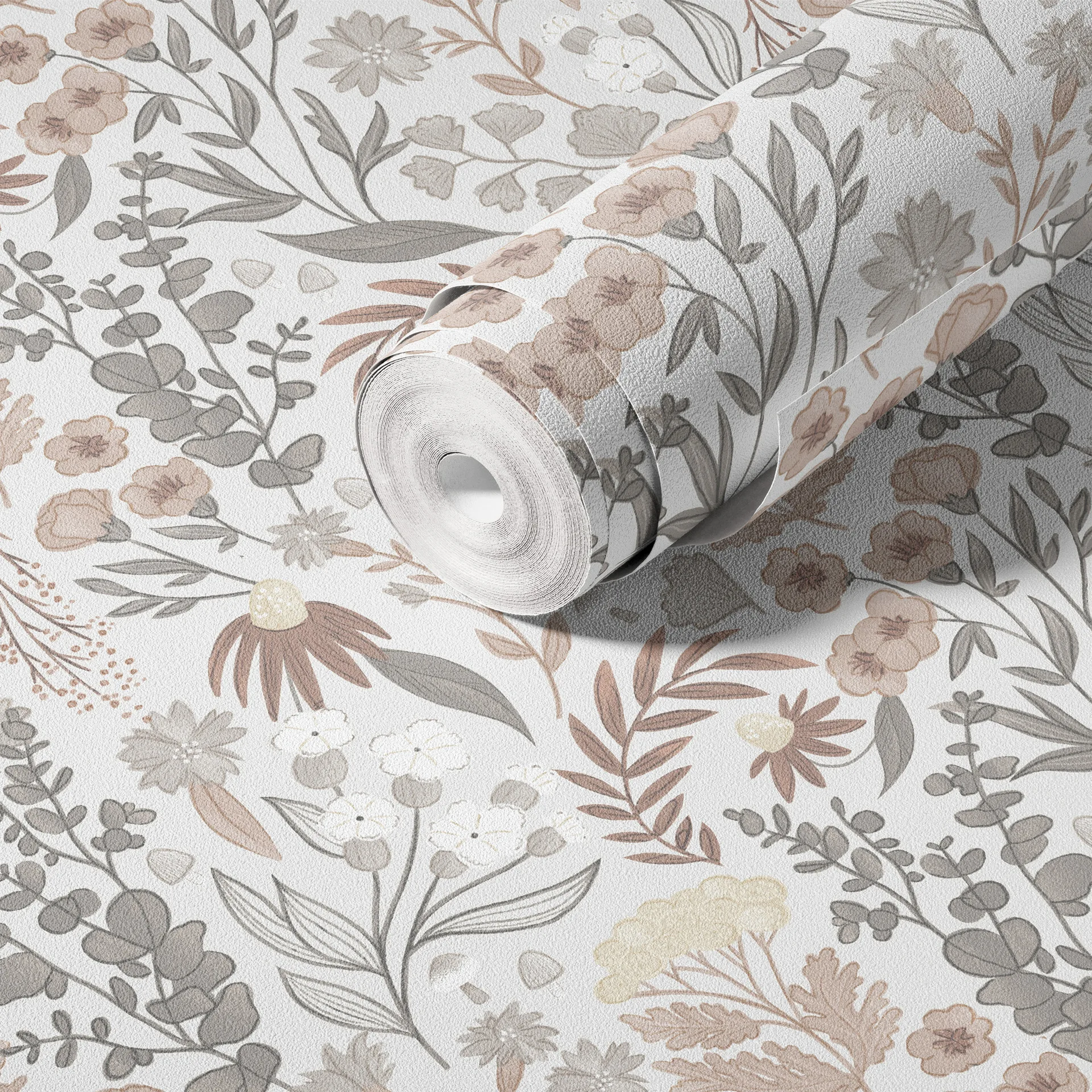 Boho Floral Peel and Stick Wallpaper Flower Leaf Contact Paper Self Adhsive Removable Wall Paper for Bedroom Cabinets Decor