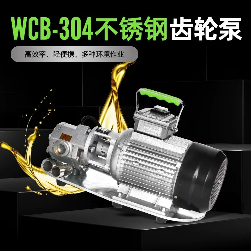 WCB high temperature, electric gear pump large flow and high viscosity self-priming diesel engine gear pump assembly oil pump