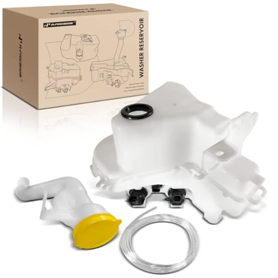 Windshield Washer Reservoir Tank Assembly Compatible with Subaru Crosstrek 2018 2019 2020 2021 2022 2023 - with Cap and Washer