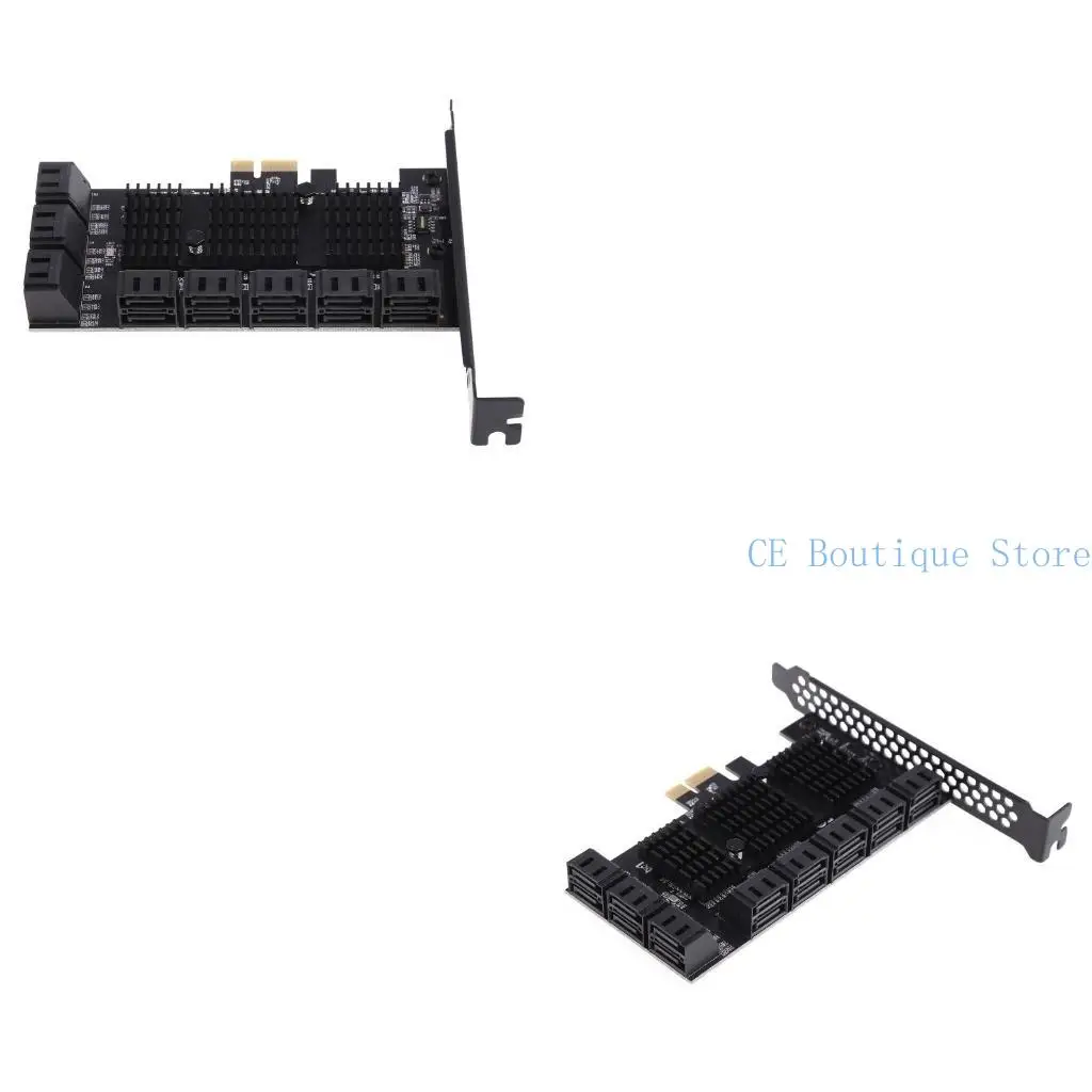 

652f 16port sataiii pci-e controller card card pcie card для настольного компьютерного компьютера