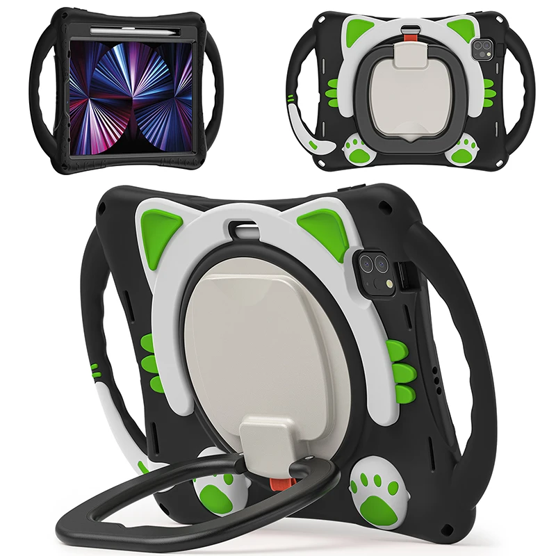 

Чехол для iPad Pro 11 2022 2021 2020 2018 Air 5 4 10,9 дюймов, чехол-подставка для планшета, плечевой ремень, вращающийся на 360 градусов защитный чехол