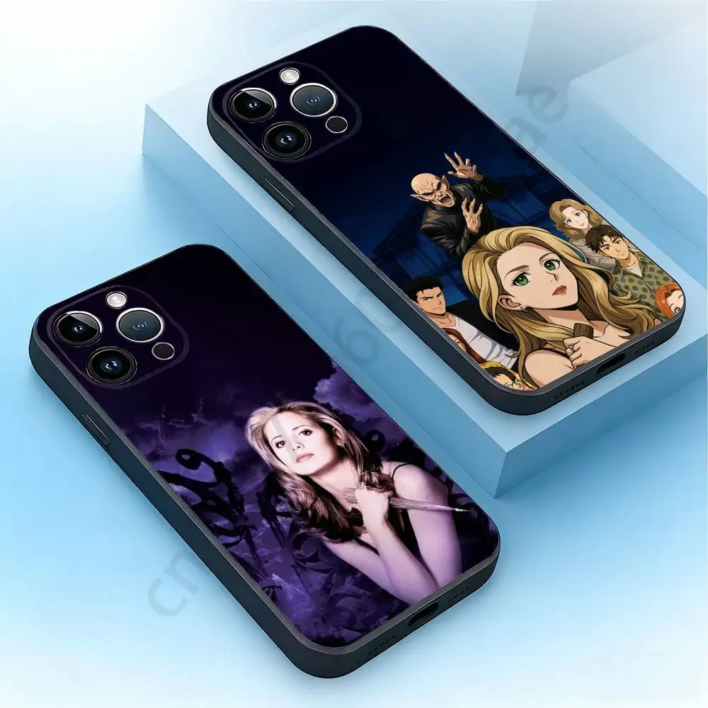 

B-Buffy the Vampire Slayer Phone Case For iPhone 17,16,15,14,13,12,11,Pro,Max,Plus,Mini, Anti Fall Black Matte Soft Bumper
