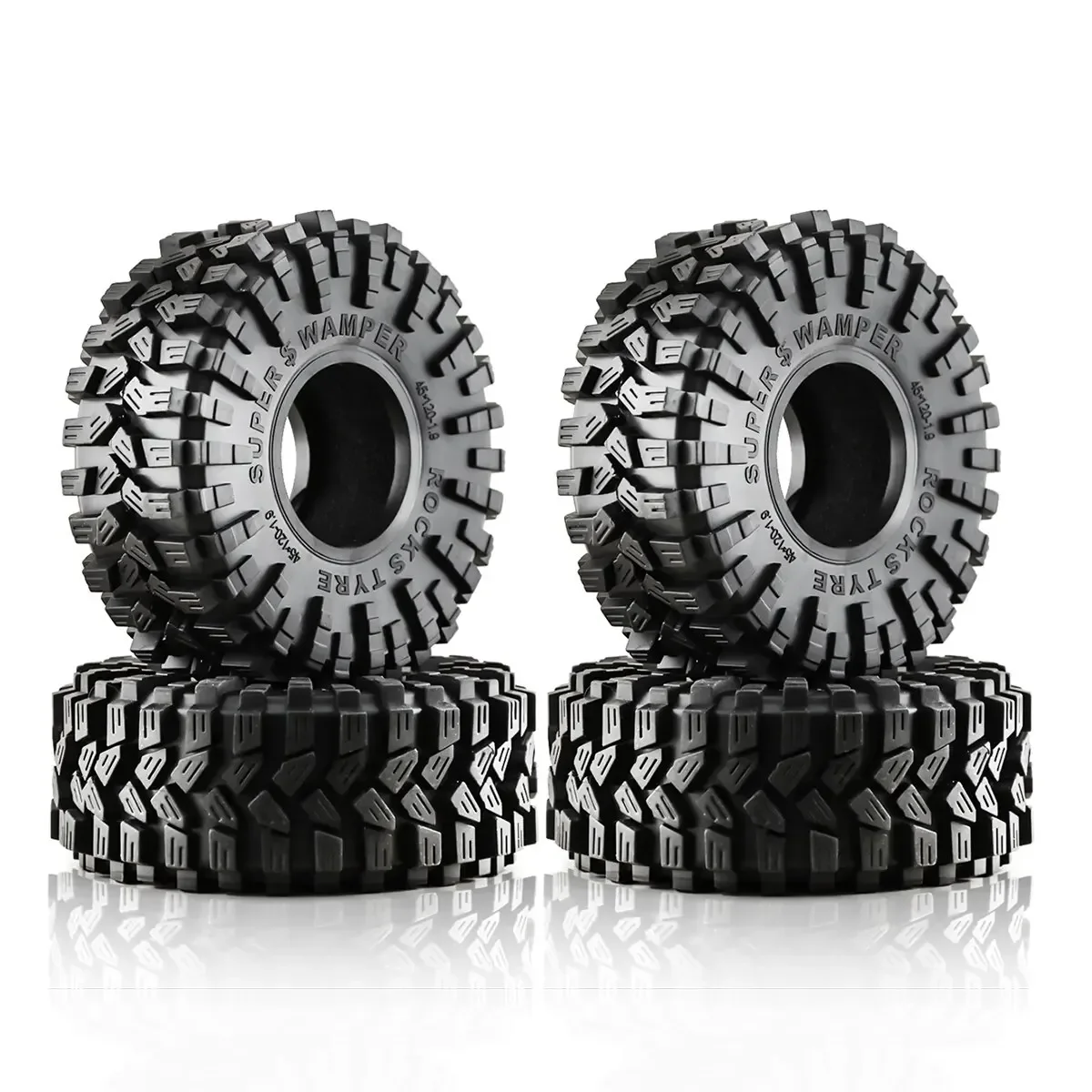 

4pcs 120mm 1.9 Rubber Tire Wheel Tyre for 1/10 RC Crawler Car TRX4 RC4WD D90 Axial SCX10 90046 II III Redcat