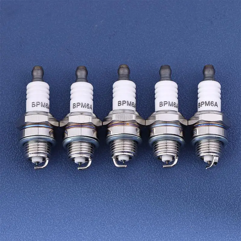 1PC Chainsaw Lawn Mower Spark Plug For Engine Motor Trimmer Spare Parts BM6A With Packaging