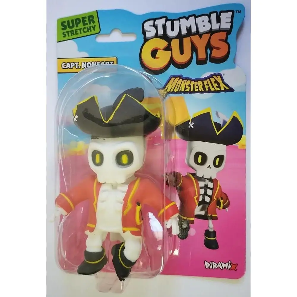 STUMBLE GUYS : Captain Noheart - Monster Flex-Super stretch from Stumble Guys! -Extendable and elastic figure-Original gift-recommended age over 3 years old