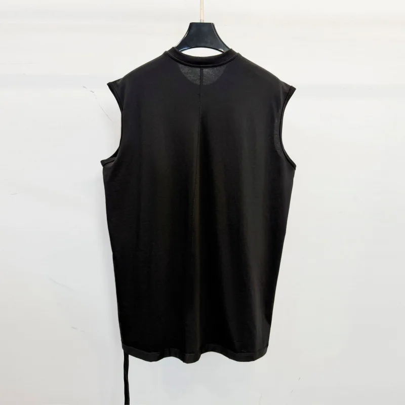 High Street  Cotton RO Style Tees Tanks Men's New High Street Dark Style Compass Printed Sleeveless Tank Top Summer Loose