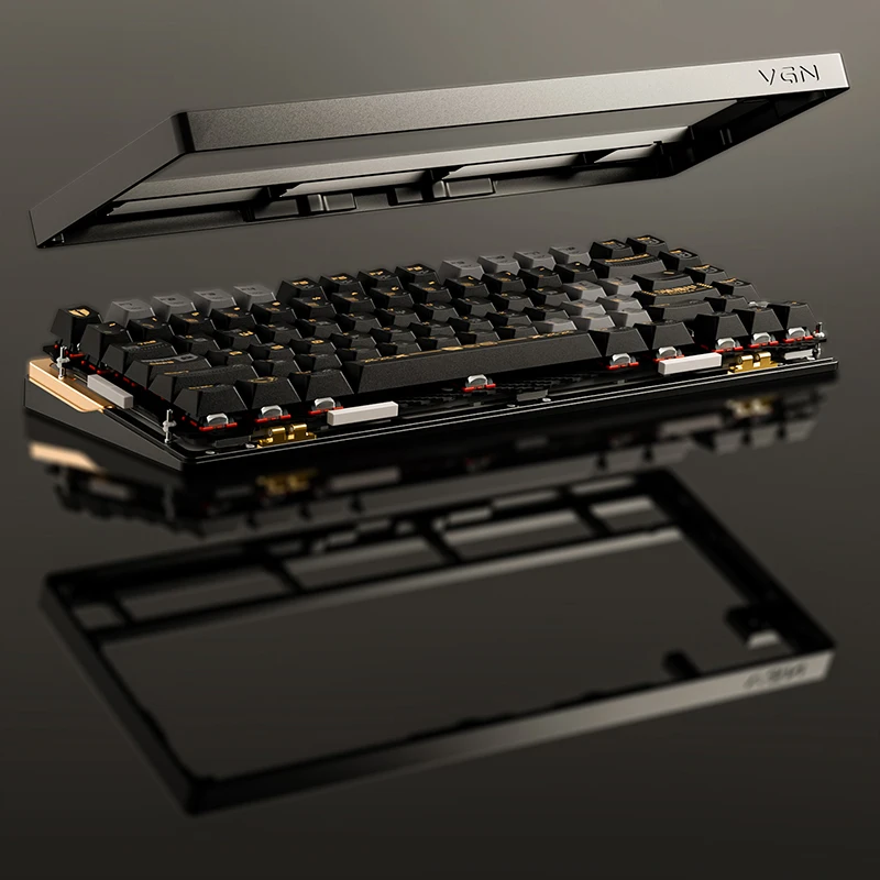 2025 VGN Flash Electromagnetic Switch Keyboard 75 Gaming Customized Gasket Hot Swap Low Latency Mechanical Keyboard