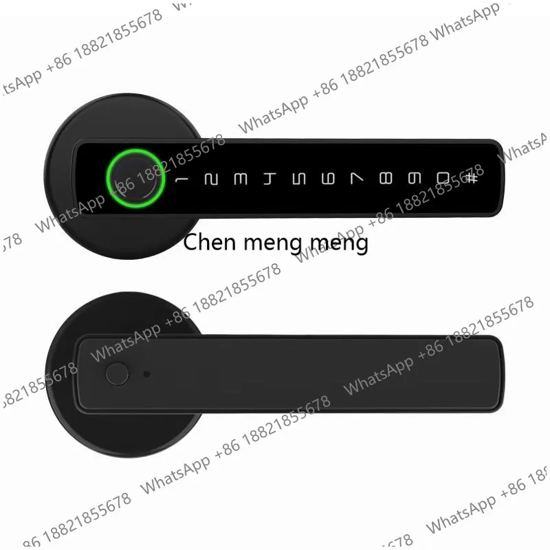 

Умный замок для деревянных дверей с функцией распознавания отпечатков пальцев и пароля, сферический, для офиса, с одним язычком.