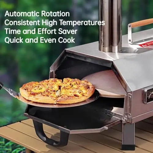 Automatic Outdoor Pizza Oven, Stainless Steel