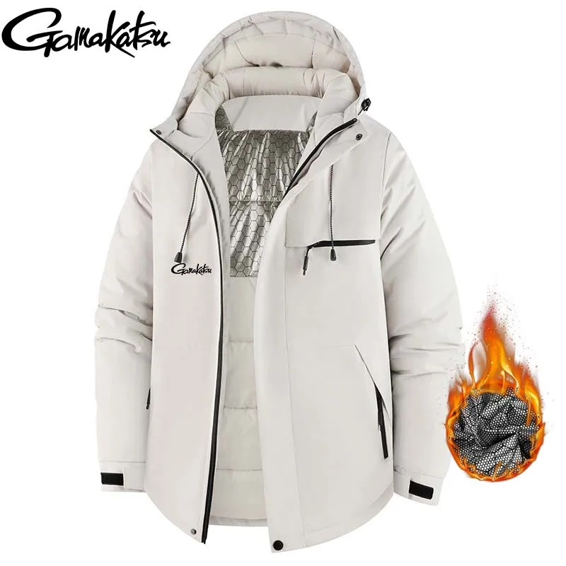 Gamakatsu Fishing 2027 New Winter Outdoor Leisure Sports Stormtrooper Coat Orifleece Graphene Couple Cotton Cycling Jacket