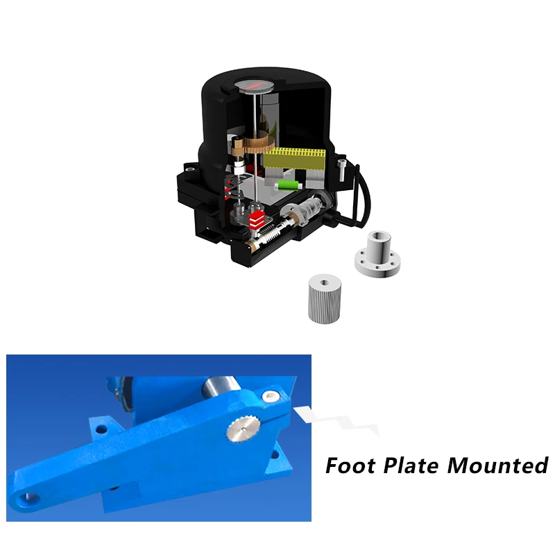 

HotFoot-plate Mounted Intelligent QT Quarter-turn Electric Valve Actuator