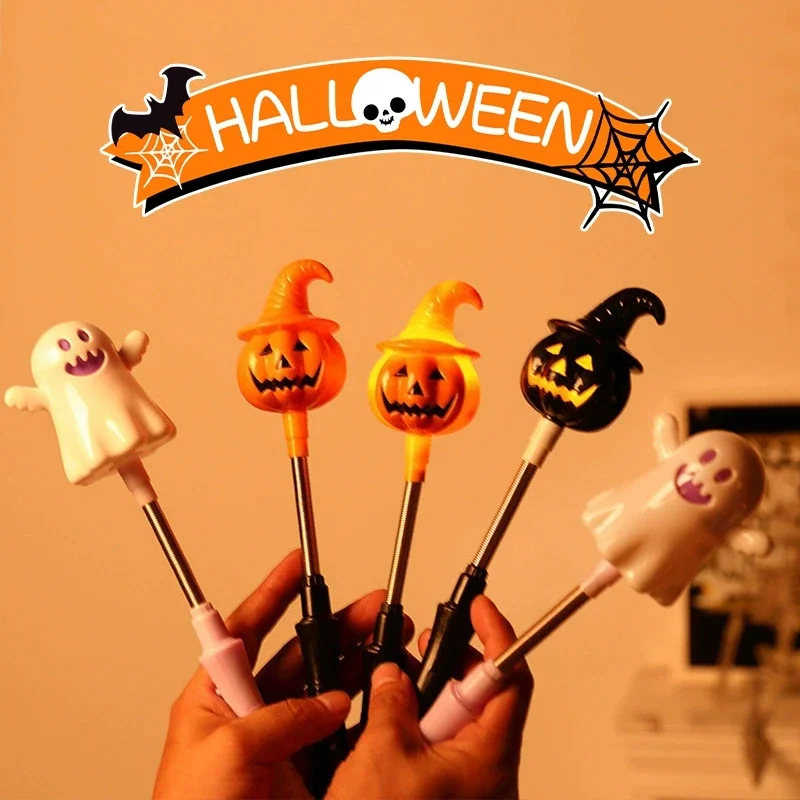 هالوين اليقطين اليد شاكر مصباح يدوي هالوين متوهجة اليد شاكر ديكور يوم الموتى المكسيك حفلة الهالوين طفل الشعلة #4