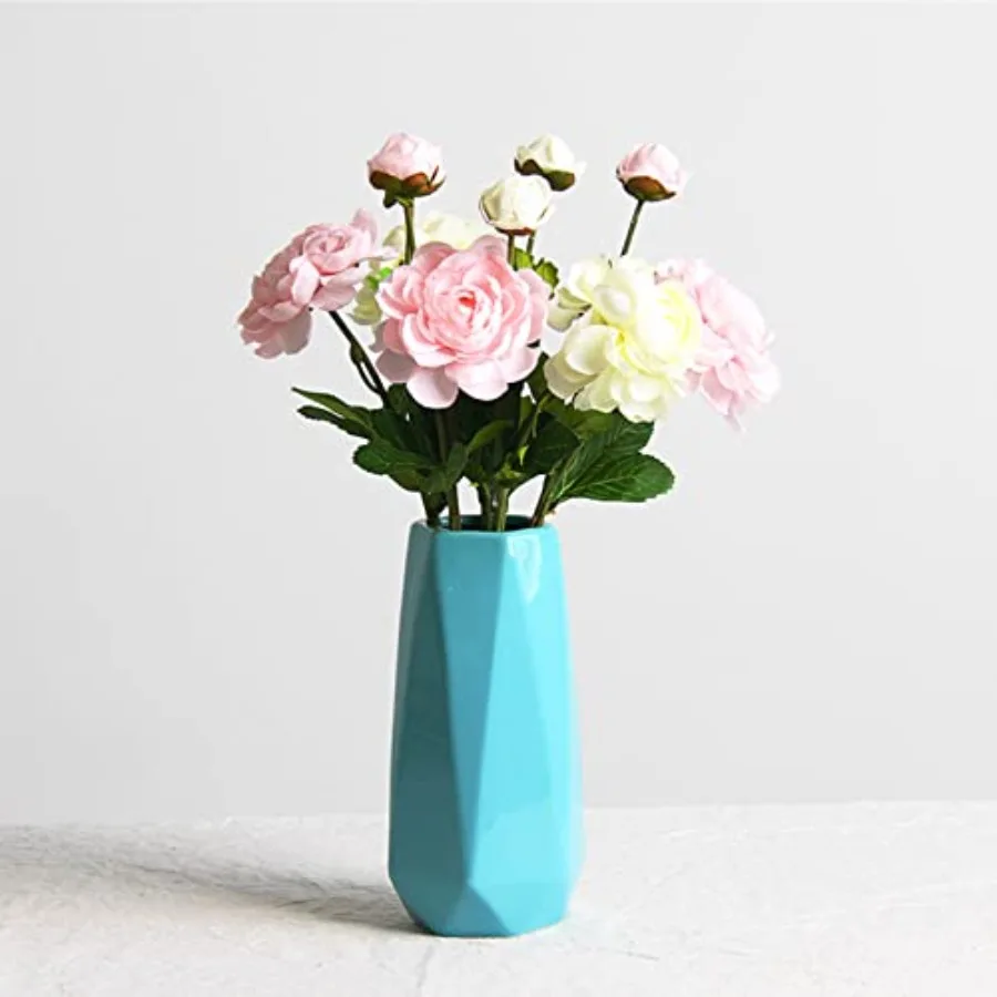 

Ceramic Vase, 7.4 Inch for Pampas Calla Lily Tulip, Flower Vase Minimalism Style for Modern Table Shelf Home Decor, Fit for Hou