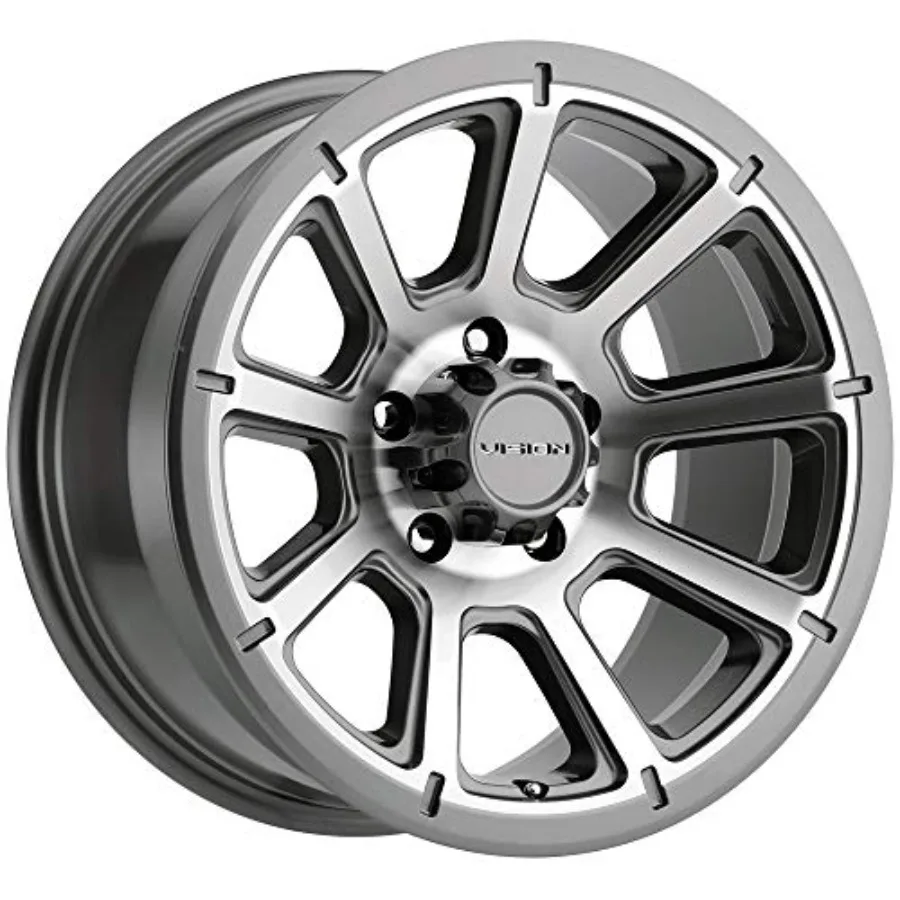 

353 Turbine Trailer 14x5.5 5x4.5 +0mm Gunmetal Wheel Rim 14 Inch