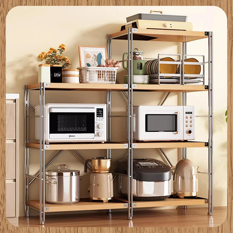 

shelving Floor-to-ceiling multi-layer shelving Japanese-style kitchen Simple storage rack Bedroom