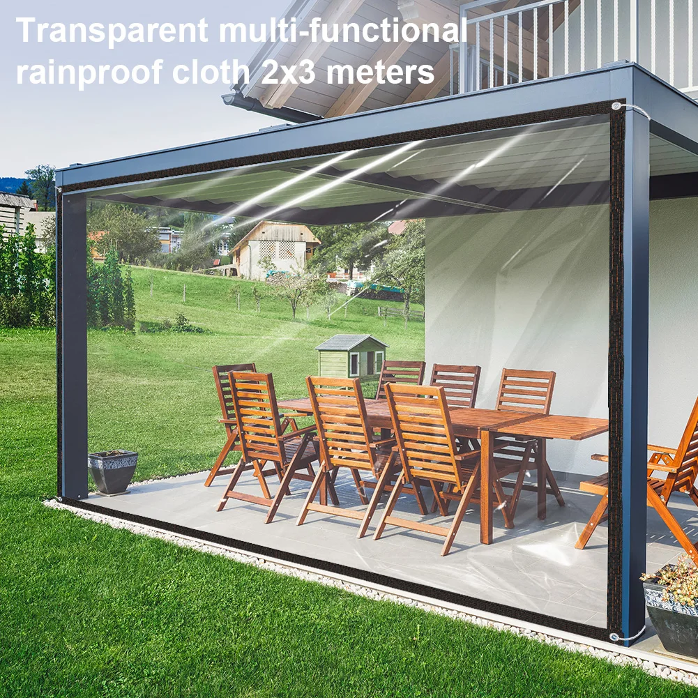 Waterproof Heavy Duty Tarpaulin Thick and Tear-resistant Clear Vinyl Plastic Tarps for Outdoor/Camping/Plant/Garden/Chicken Coop