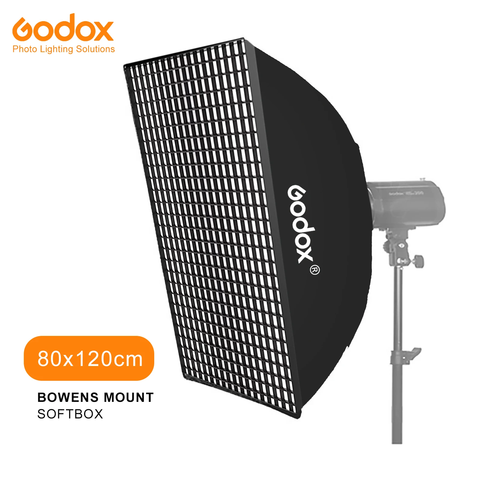 

Godox 80*120cm Grid Softbox 32*47" Rectangular Bowens Mount Reflector Diffuser Portable Soft Box for Studio Video Light