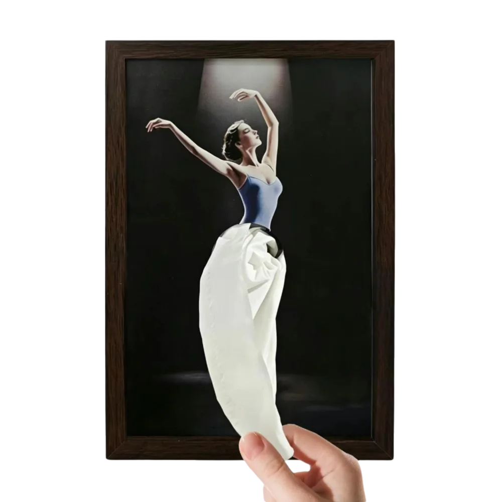 

Wooden Desktop Ballet Tissue Box Luxury Art Unique Wooden Tissue Box Ballerina Skirt Elegant Design Tissue Dispenser