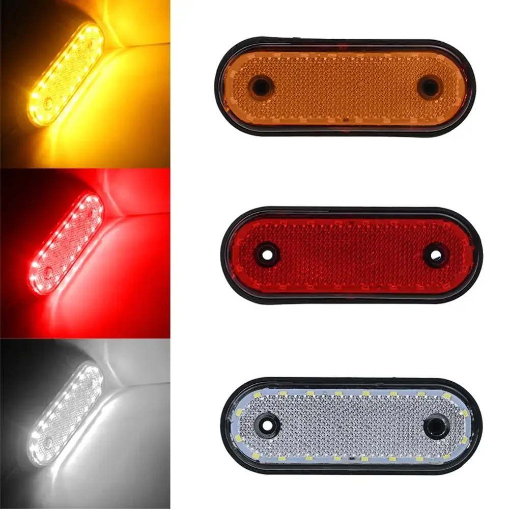 Waterproof 24V 6 LED Truck Side Marker Lights (Red/White/Yellow)