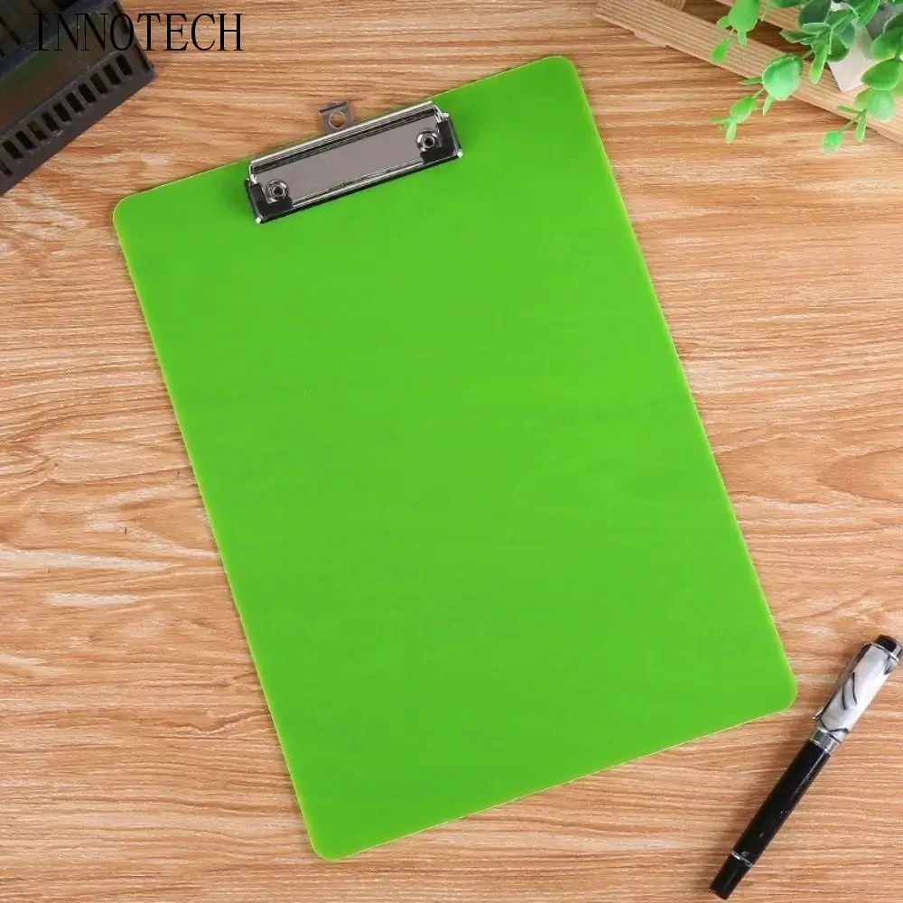 

With Low Profile Gold Clip A4 Writing Clipboard Document Folder Writing Tablet A4 Paper Organizer Writing Sheet Pad Translucent