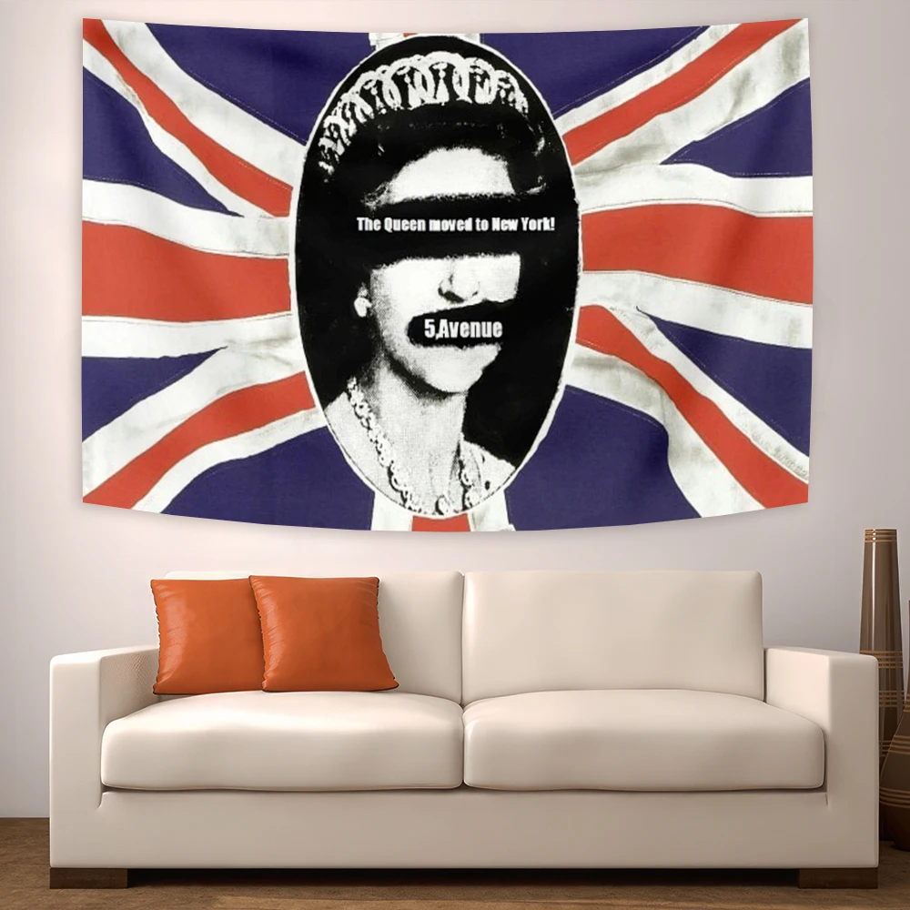 90x150cm Sexs Pistols Posters Vintage Home Tapestry Room Bar Cafe Home Decor Aesthetic Art Wall Painting Backdrop