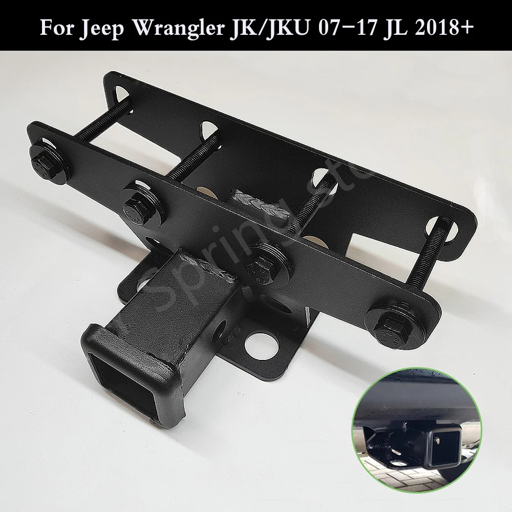 

Trailer Tow Hitch 2INCH Car Receiver Hitch For Jeep Wrangler JK JL2007-2017 2018+ Heavy Duty Steel Trailer Tow Hook